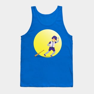 cartoon baseball athlete Tank Top